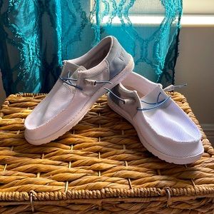 Hey Dude Wally Sox Funk White Grey Sz 13